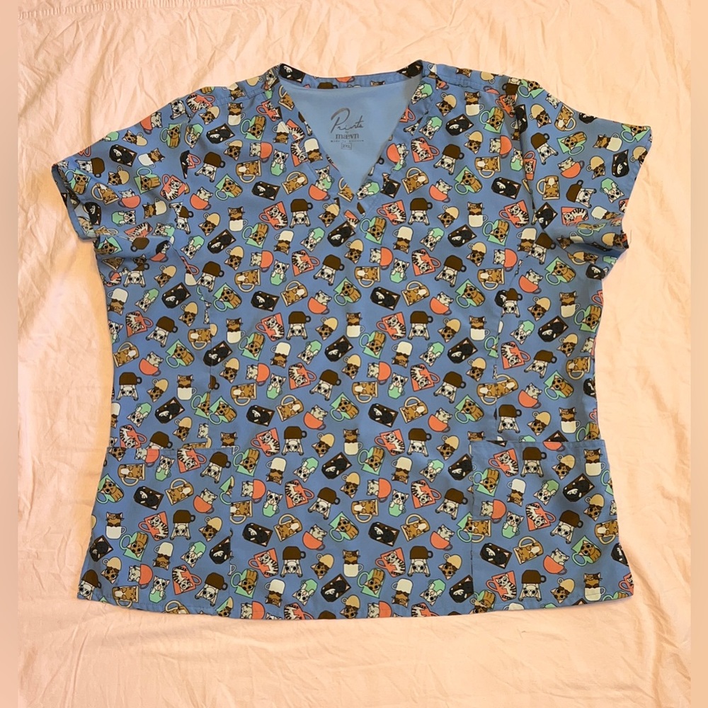 Scrub Top By Maevn